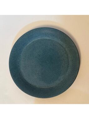 BENNINGTON POTTERS VINTAGE SALAD LUNCHEON PLATE BLUE SIGNED 1628 ya 8.75”